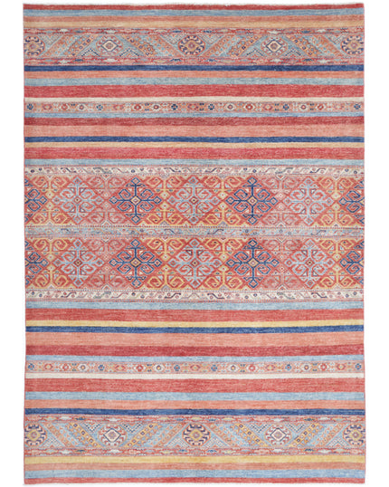 Khurjeen 5' 7" X 8' 1" Hand Knotted Wool Rug 5' 7" X 8' 1" (170 X 246) / Red / Wool