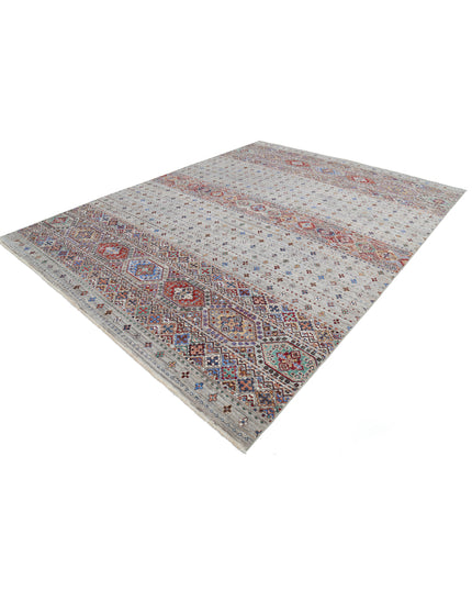 Khurjeen 8' 10" X 11' 9" Hand Knotted Wool Rug 8' 10" X 11' 9" (269 X 358) / Grey / Wool