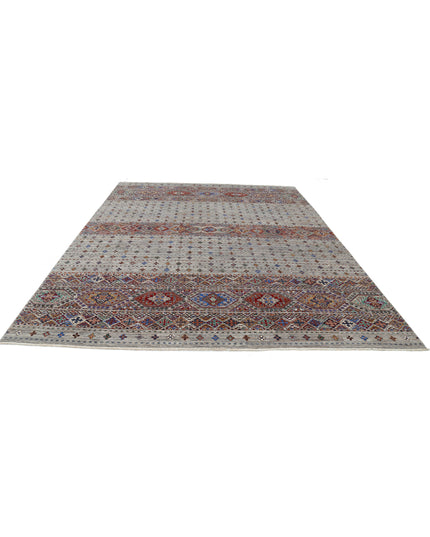 Khurjeen 8' 10" X 11' 9" Hand Knotted Wool Rug 8' 10" X 11' 9" (269 X 358) / Grey / Wool