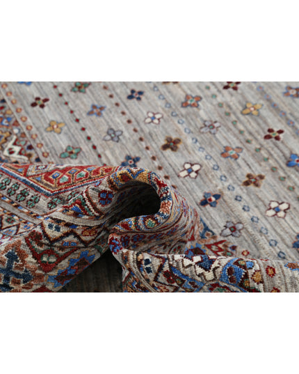 Khurjeen 8' 10" X 11' 9" Hand Knotted Wool Rug 8' 10" X 11' 9" (269 X 358) / Grey / Wool