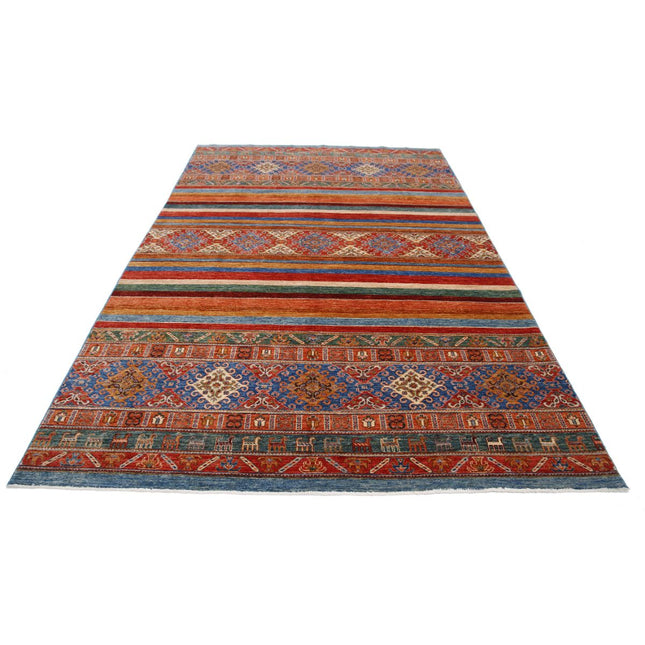 Khurjeen 6' 9" X 9' 10" Hand Knotted Wool Rug 6' 9" X 9' 10" (206 X 300) / Multi / Multi