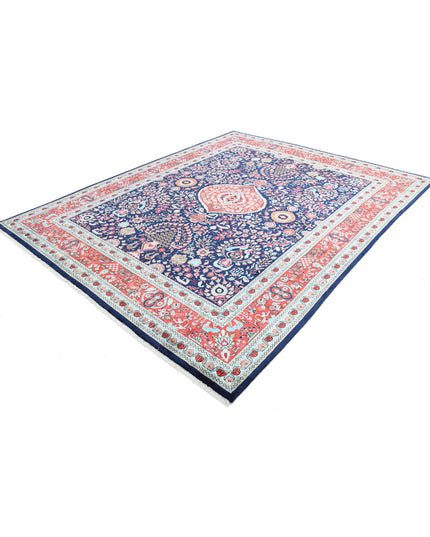 Legacy 8' 0" X 9' 11" Hand Knotted Bamboo Silk Rug 8' 0" X 9' 11" (244 X 302) / Blue / Bamboo Silk
