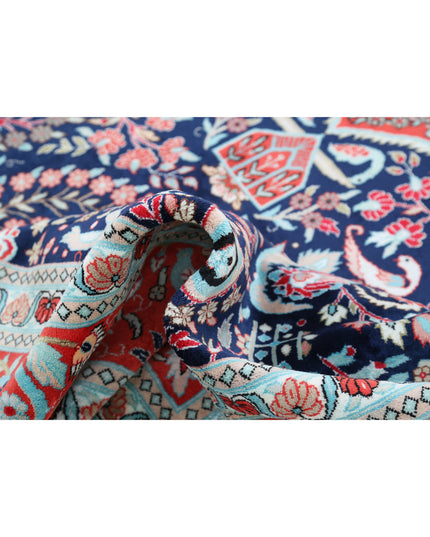 Legacy 8' 0" X 9' 11" Hand Knotted Bamboo Silk Rug 8' 0" X 9' 11" (244 X 302) / Blue / Bamboo Silk