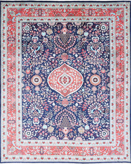 Legacy 8' 0" X 9' 11" Hand Knotted Bamboo Silk Rug 8' 0" X 9' 11" (244 X 302) / Blue / Bamboo Silk