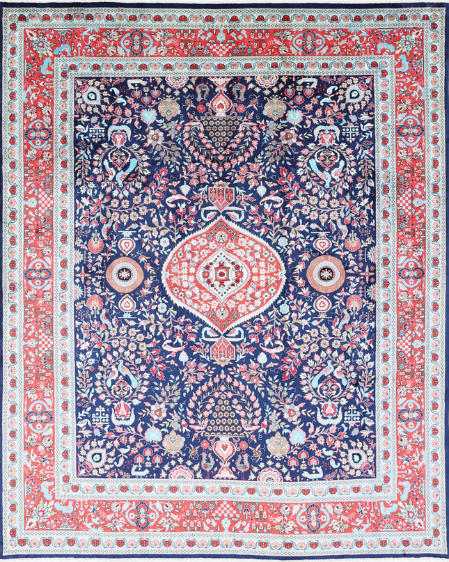Legacy 8' 0" X 9' 11" Hand Knotted Bamboo Silk Rug 8' 0" X 9' 11" (244 X 302) / Blue / Bamboo Silk