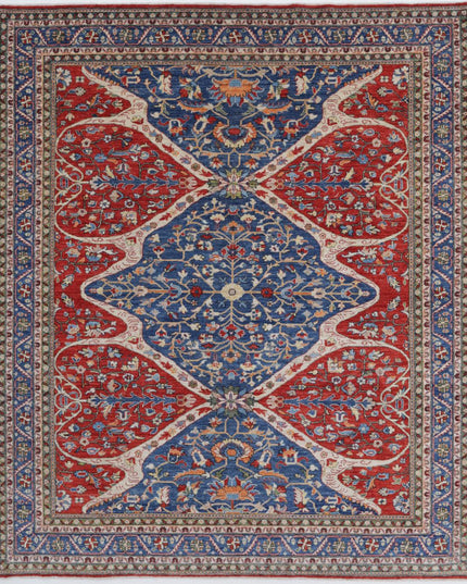 Mahal 8' 0" X 9' 9" Hand Knotted Wool Rug 8' 0" X 9' 9" (244 X 297) / Red / Wool