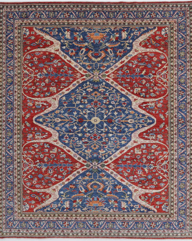 Mahal 8' 0" X 9' 9" Hand Knotted Wool Rug 8' 0" X 9' 9" (244 X 297) / Red / Wool