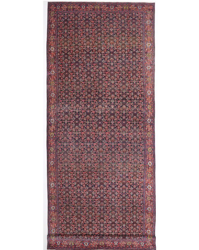 Mahal 8' 10" X 24' 1" Hand Knotted Wool Rug 8' 10" X 24' 1" (269 X 734) / Blue / Wool