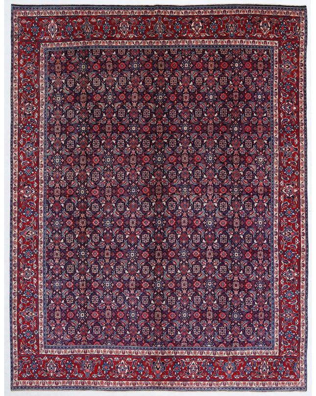Mahal 9' 6" X 12' 1" Hand Knotted Wool Rug 9' 6" X 12' 1" (290 X 368) / Blue / Wool