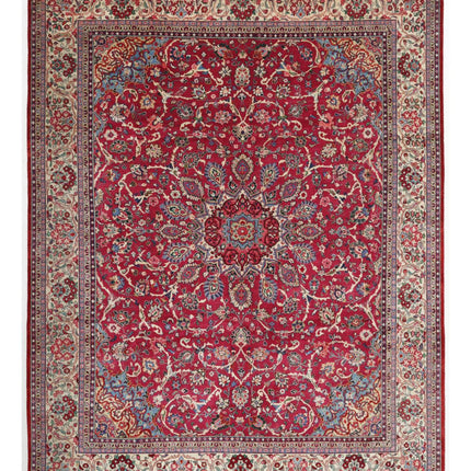Mahal 10' 6" X 13' 7" Hand Knotted Wool Rug 10' 6" X 13' 7" (320 X 414) / Red / Wool