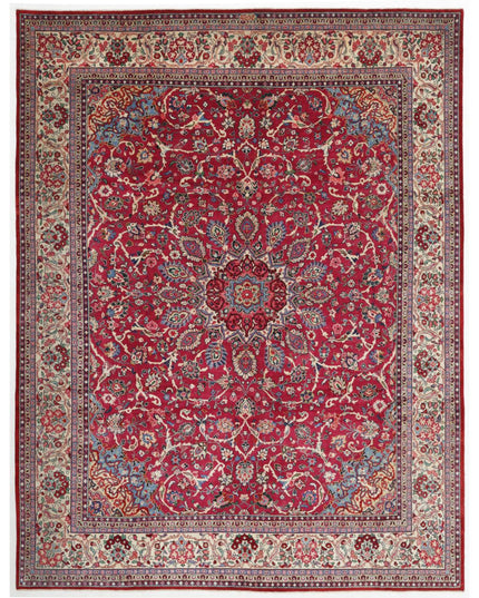 Mahal 10' 6" X 13' 7" Hand Knotted Wool Rug 10' 6" X 13' 7" (320 X 414) / Red / Wool
