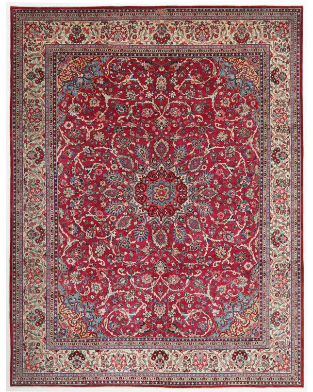 Mahal 10' 6" X 13' 7" Hand Knotted Wool Rug 10' 6" X 13' 7" (320 X 414) / Red / Wool