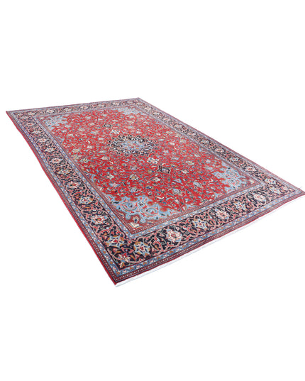 Mahal 7' 1" X 10' 6" Hand Knotted Wool Rug 7' 1" X 10' 6" (216 X 320) / Red / Wool