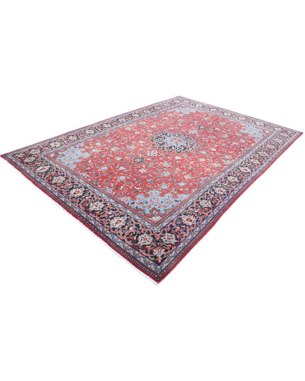Mahal 7' 1" X 10' 6" Hand Knotted Wool Rug 7' 1" X 10' 6" (216 X 320) / Red / Wool
