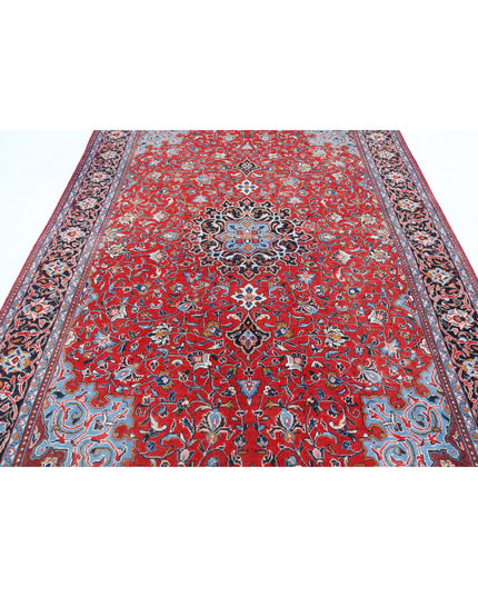 Mahal 7' 1" X 10' 6" Hand Knotted Wool Rug 7' 1" X 10' 6" (216 X 320) / Red / Wool