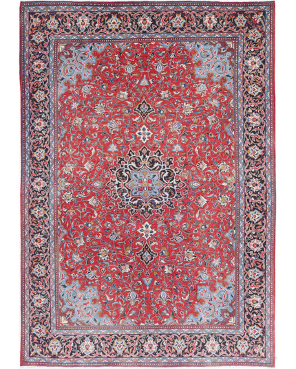 Mahal 7' 1" X 10' 6" Hand Knotted Wool Rug 7' 1" X 10' 6" (216 X 320) / Red / Wool