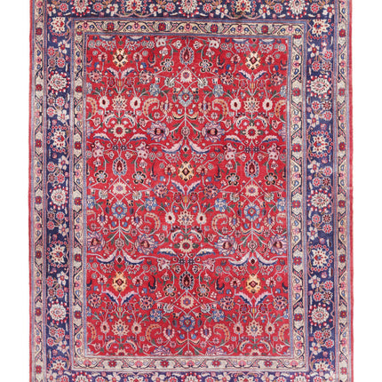 Mahal 6' 9" X 9' 6" Hand Knotted Wool Rug 6' 9" X 9' 6" (206 X 290) / Red / Wool