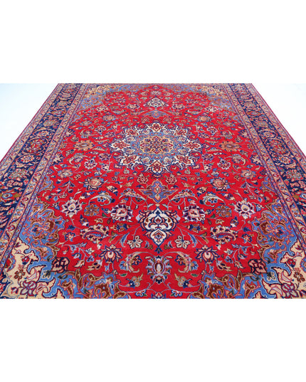 Mahal 9' 6" X 13' 2" Hand Knotted Wool Rug 9' 6" X 13' 2" (290 X 401) / Red / Wool