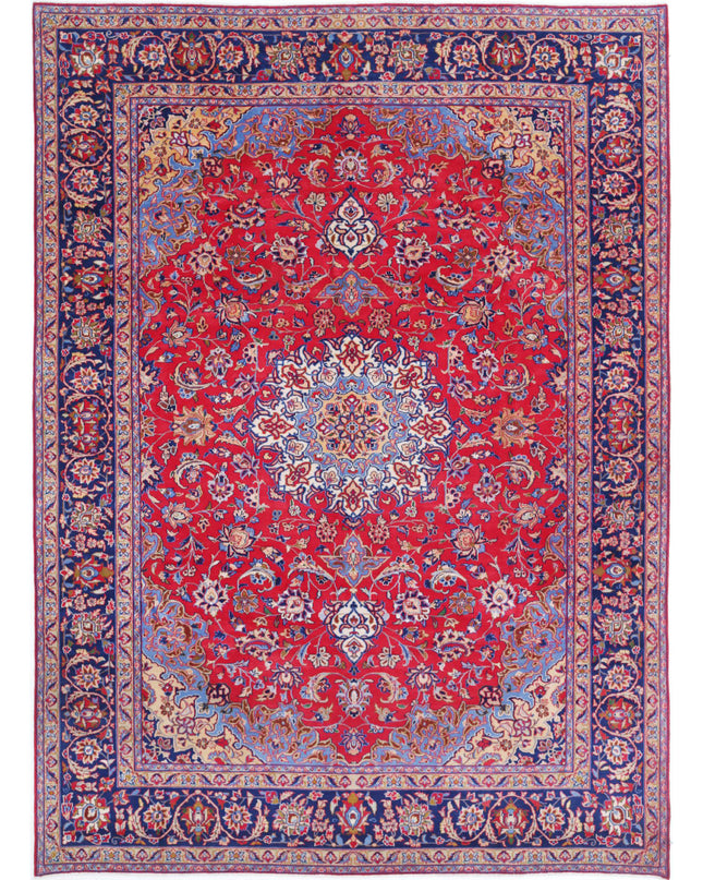Mahal 9' 6" X 13' 2" Hand Knotted Wool Rug 9' 6" X 13' 2" (290 X 401) / Red / Wool
