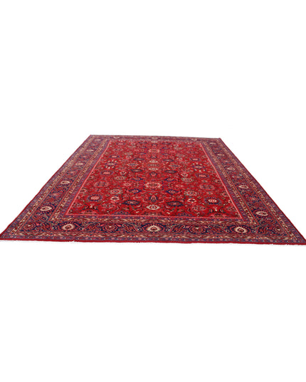 Mahal 10' 2" X 12' 8" Hand Knotted Wool Rug 10' 2" X 12' 8" (310 X 386) / Red / Wool