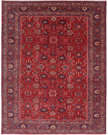 Mahal 10' 2" X 12' 8" Hand Knotted Wool Rug 10' 2" X 12' 8" (310 X 386) / Red / Wool
