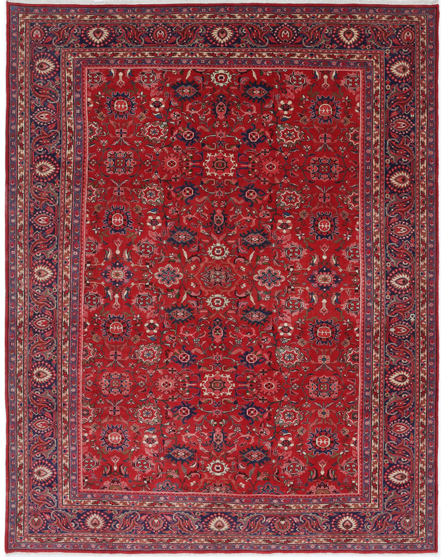 Mahal 10' 2" X 12' 8" Hand Knotted Wool Rug 10' 2" X 12' 8" (310 X 386) / Red / Wool