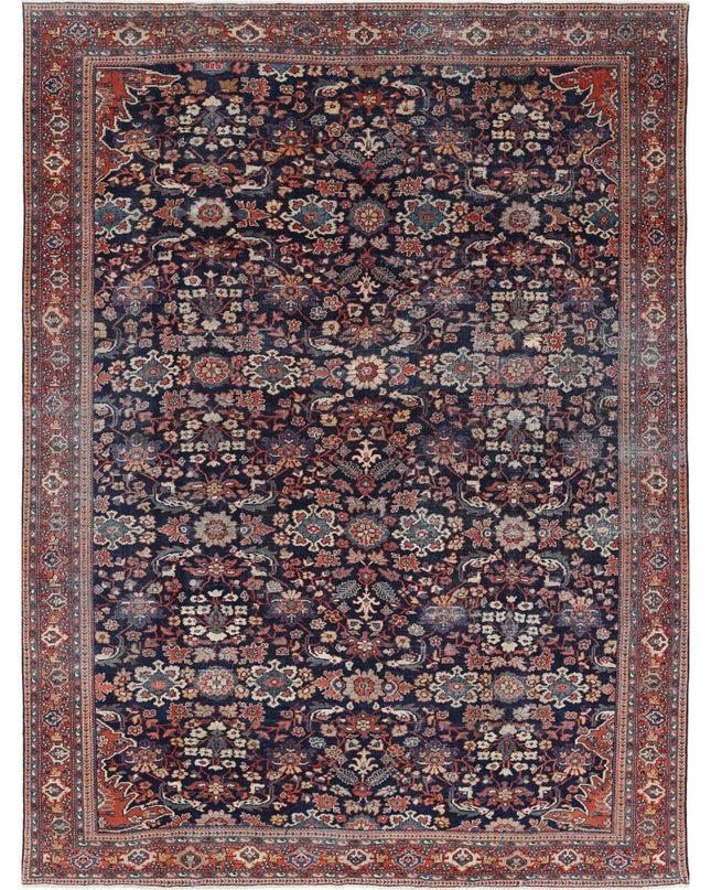 Mahal 8' 6" X 11' 6" Hand Knotted Wool Rug 8' 6" X 11' 6" (259 X 351) / Blue / Wool