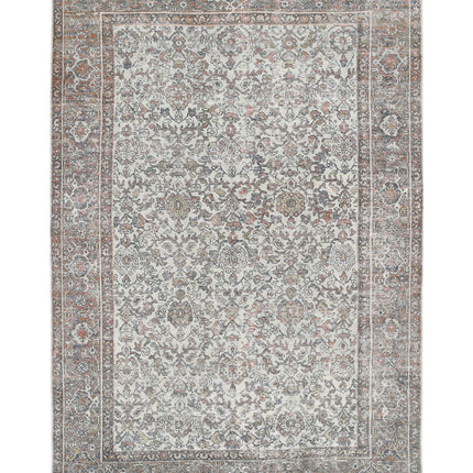 Mahal 7' 0" X 10' 5" Hand Knotted Wool Rug 7' 0" X 10' 5" (213 X 318) / Ivory / Wool