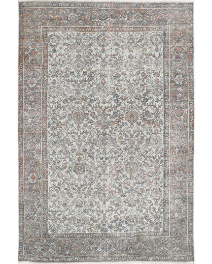 Mahal 7' 0" X 10' 5" Hand Knotted Wool Rug 7' 0" X 10' 5" (213 X 318) / Ivory / Wool