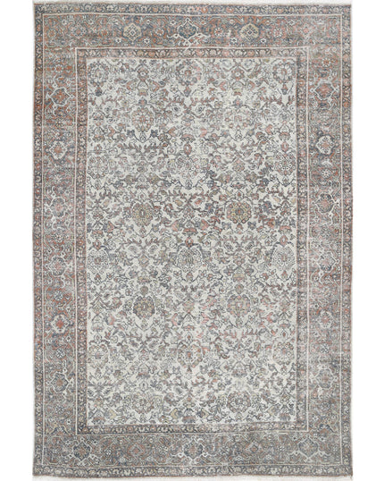 Mahal 7' 0" X 10' 5" Hand Knotted Wool Rug 7' 0" X 10' 5" (213 X 318) / Ivory / Wool
