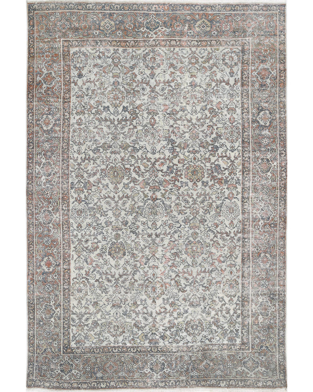 Mahal 7' 0" X 10' 5" Hand Knotted Wool Rug 7' 0" X 10' 5" (213 X 318) / Ivory / Wool