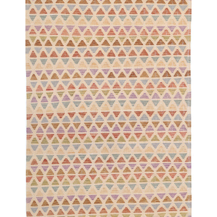 Maimana Kilim 6' 3" X 9' 9" Hand Knotted Wool Kilim 6' 3" X 9' 9" (191 X 297) / Multi / Wool