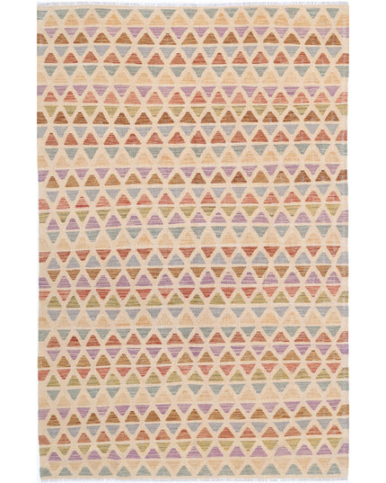 Maimana Kilim 6' 3" X 9' 9" Hand Knotted Wool Kilim 6' 3" X 9' 9" (191 X 297) / Multi / Wool