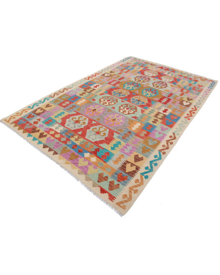 Maimana Kilim 6' 2" X 9' 10" Hand Knotted Wool Kilim 6' 2" X 9' 10" (188 X 300) / Multi / Wool