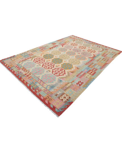 Maimana Kilim 6' 6" X 9' 7" Hand Knotted Wool Kilim 6' 6" X 9' 7" (198 X 292) / Multi / Wool