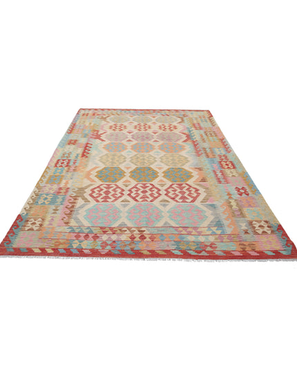 Maimana Kilim 6' 6" X 9' 7" Hand Knotted Wool Kilim 6' 6" X 9' 7" (198 X 292) / Multi / Wool