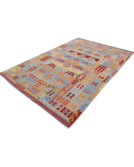 Maimana Kilim 6' 3" X 9' 6" Hand Knotted Wool Kilim 6' 3" X 9' 6" (191 X 290) / Multi / Wool