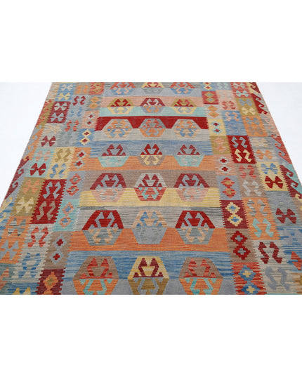 Maimana Kilim 6' 3" X 9' 6" Hand Knotted Wool Kilim 6' 3" X 9' 6" (191 X 290) / Multi / Wool
