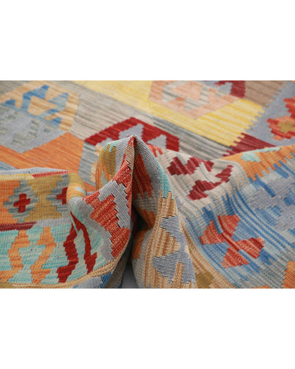 Maimana Kilim 6' 3" X 9' 6" Hand Knotted Wool Kilim 6' 3" X 9' 6" (191 X 290) / Multi / Wool