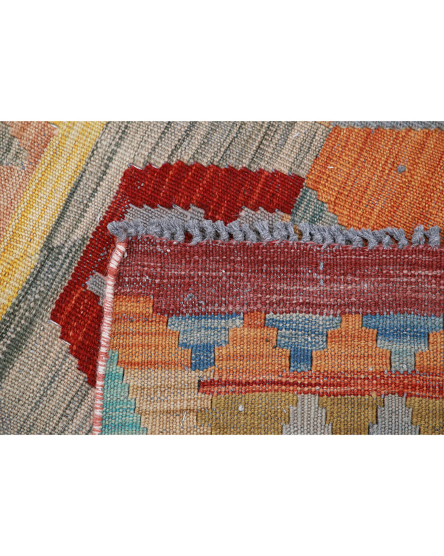 Maimana Kilim 6' 3" X 9' 6" Hand Knotted Wool Kilim 6' 3" X 9' 6" (191 X 290) / Multi / Wool