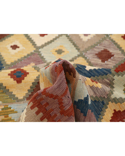Maimana Kilim 6' 2" X 7' 11" Hand Knotted Wool Kilim 6' 2" X 7' 11" (188 X 241) / Multi / Wool