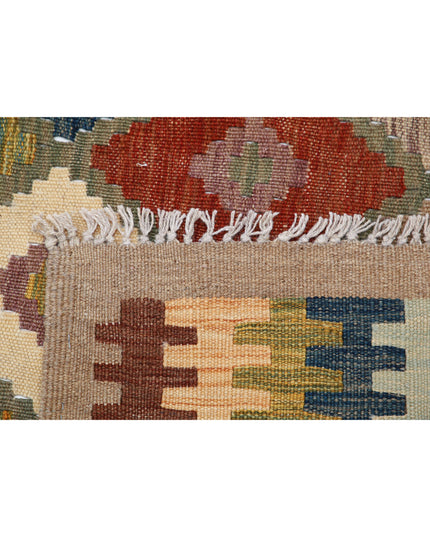 Maimana Kilim 6' 2" X 7' 11" Hand Knotted Wool Kilim 6' 2" X 7' 11" (188 X 241) / Multi / Wool