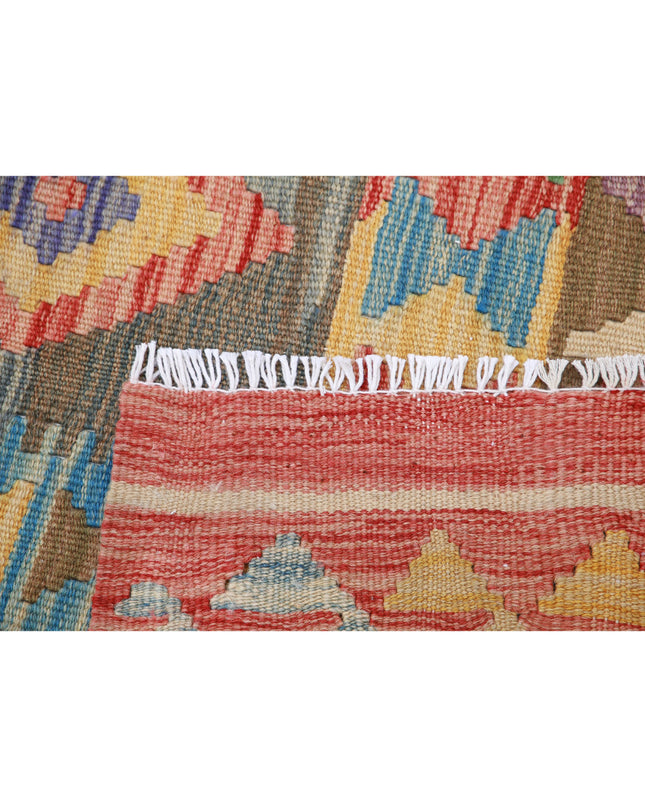 Maimana Kilim 6' 4" X 9' 2" Hand Knotted Wool Kilim 6' 4" X 9' 2" (193 X 280) / Multi / Wool