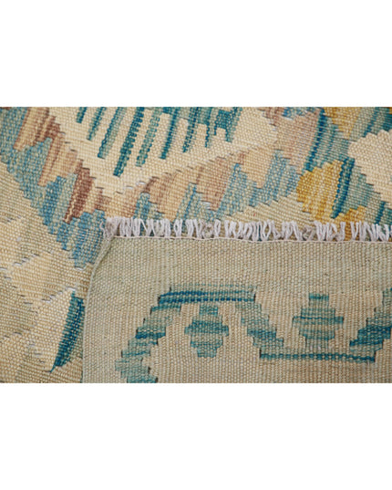 Maimana Kilim 6' 4" X 9' 4" Hand Knotted Wool Kilim 6' 4" X 9' 4" (193 X 284) / Ivory / Wool