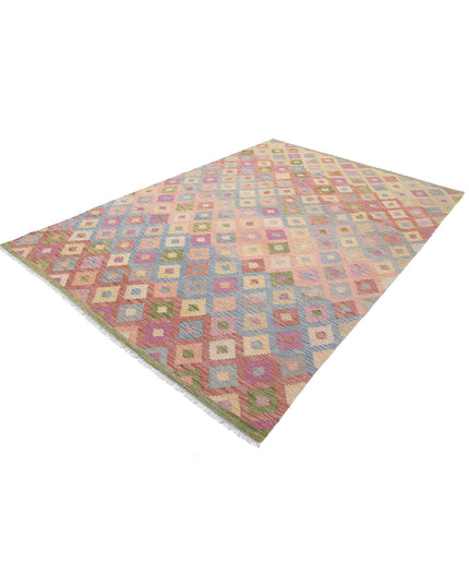 Maimana Kilim 6' 6" X 9' 9" Hand Knotted Wool Kilim 6' 6" X 9' 9" (198 X 297) / Multi / Wool