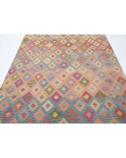 Maimana Kilim 6' 6" X 9' 9" Hand Knotted Wool Kilim 6' 6" X 9' 9" (198 X 297) / Multi / Wool