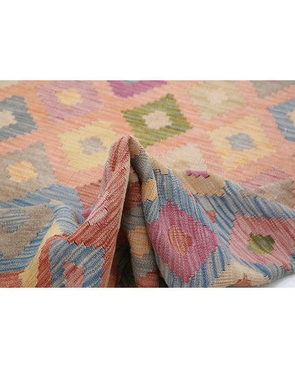 Maimana Kilim 6' 6" X 9' 9" Hand Knotted Wool Kilim 6' 6" X 9' 9" (198 X 297) / Multi / Wool