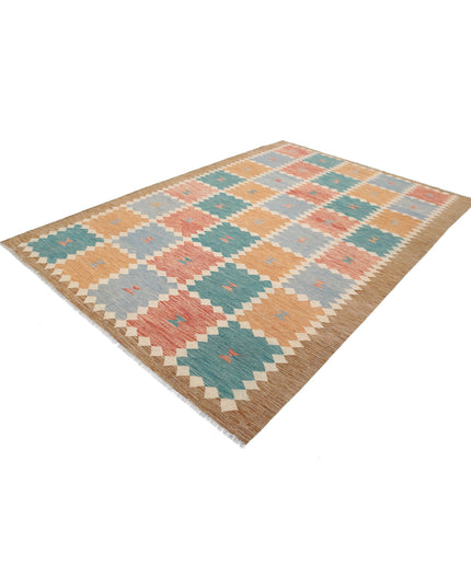 Maimana Kilim 6' 8" X 9' 10" Hand Knotted Wool Kilim 6' 8" X 9' 10" (203 X 300) / Multi / Wool