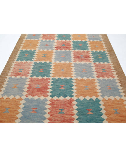 Maimana Kilim 6' 8" X 9' 10" Hand Knotted Wool Kilim 6' 8" X 9' 10" (203 X 300) / Multi / Wool