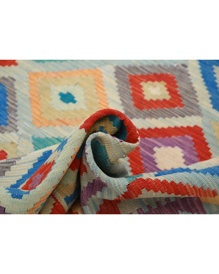 Maimana Kilim 6' 6" X 9' 11" Hand Knotted Wool Kilim 6' 6" X 9' 11" (198 X 302) / Multi / Wool